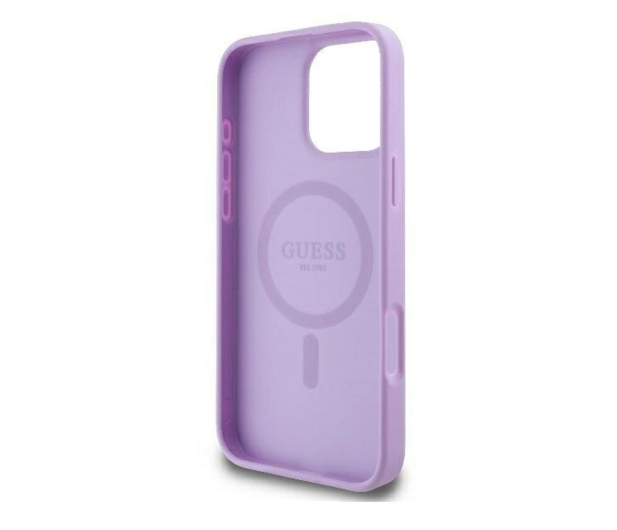 Guess Saffiano Peony Classic Logo do iPhone 16 Pro Max purpurowy - 1278284 - zdjęcie 3